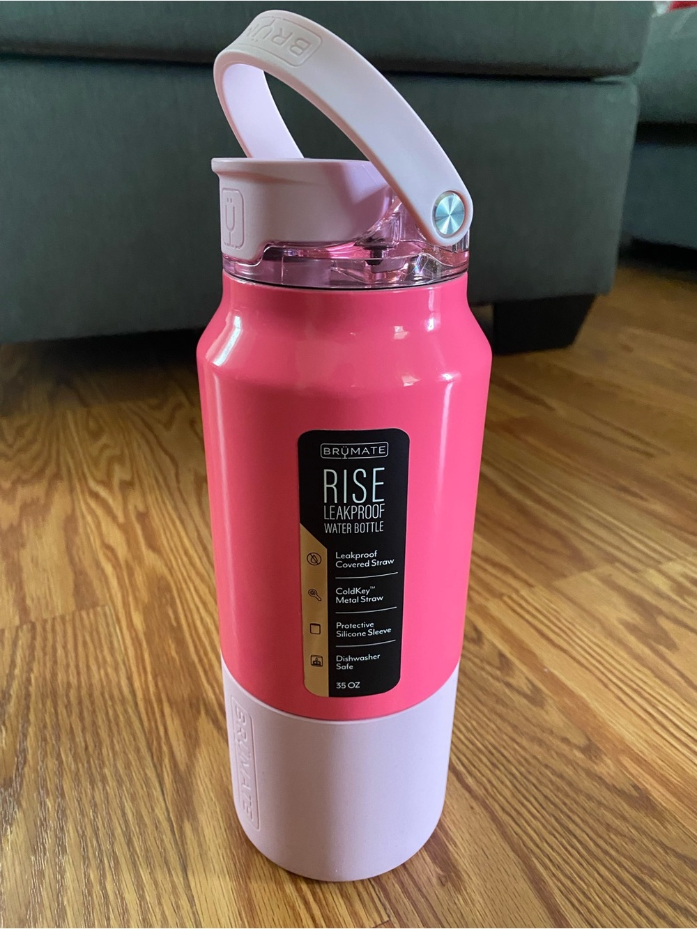 BrüMate Rise Leakproof Water Bottle — 2 tone Neon and Petal Pink